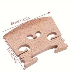 Premium 4/4 Maple Violin Bridge - Unshaped for Custom Fit - 1.97 x 1.57" Size - Lightweight Design - Ideal for Beginners & Professionals - Perfect Gift for Music Lovers