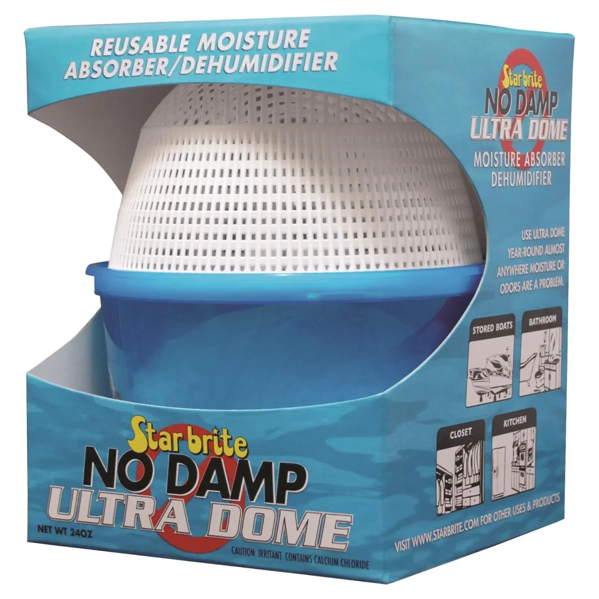 212 MAIN Star Brite 85460 No Damp Pellet-Based Compact Dome Shape Dehumidifier for Kayaking, Water Sports, Moisture Removal
