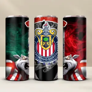 Chivas Soccer 20oz Skinny Tumbler Wrap |  Mexican Soccer Team PNG Sublimation Design