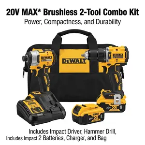 Dewalt DCF850 & DCF805 20V Combo Kit For Electricians & Framers diy use rapid charger impact wrench high torque power tool