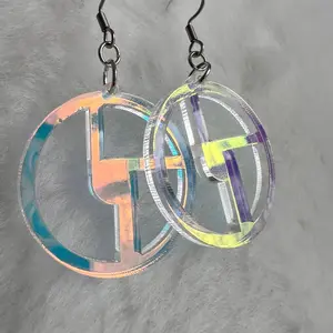 Disco Biscuits Iridescent Earrings - Unique Iridescent Design, Elegant Accessory for Any Outfit