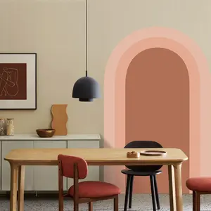 3D Arch Wall Decal - Removable Self-Adhesive Pink Arch Decor for Bedroom Nursery Office or Cozy Room Decor with Modern Design