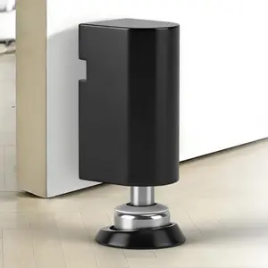 Silent Door Stopper - Stainless Door Stop, No-Drilling & Screws Door Stop, Black Door Magnets,, for Wood Doors and Walls