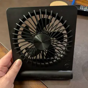 UNIQNOVA Mini Desk Fan with Strong Airflow 220°Tilt Folding Portable Rechargeable 3 Speed Adjustable Ultra Quiet USB Fan for Office Bedroom Outdoor