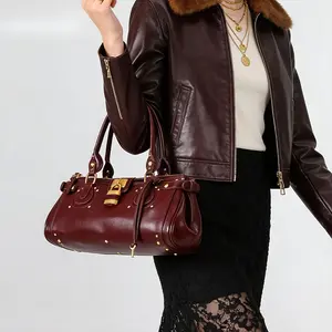 Hot Girl Retro Vintage Lock Bag Handbag Crossbody Bag New Women's Tote Bag