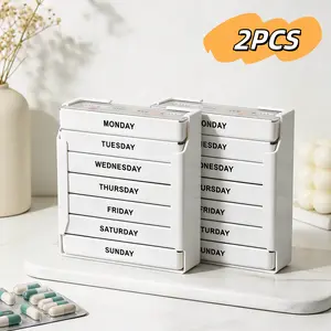 7-day Pill Storage Box,Portable Large Capacity Pills Organizer Travel Essential,Daily Pill Storage Box for Home Office,Weekly Medicine Organizer Case