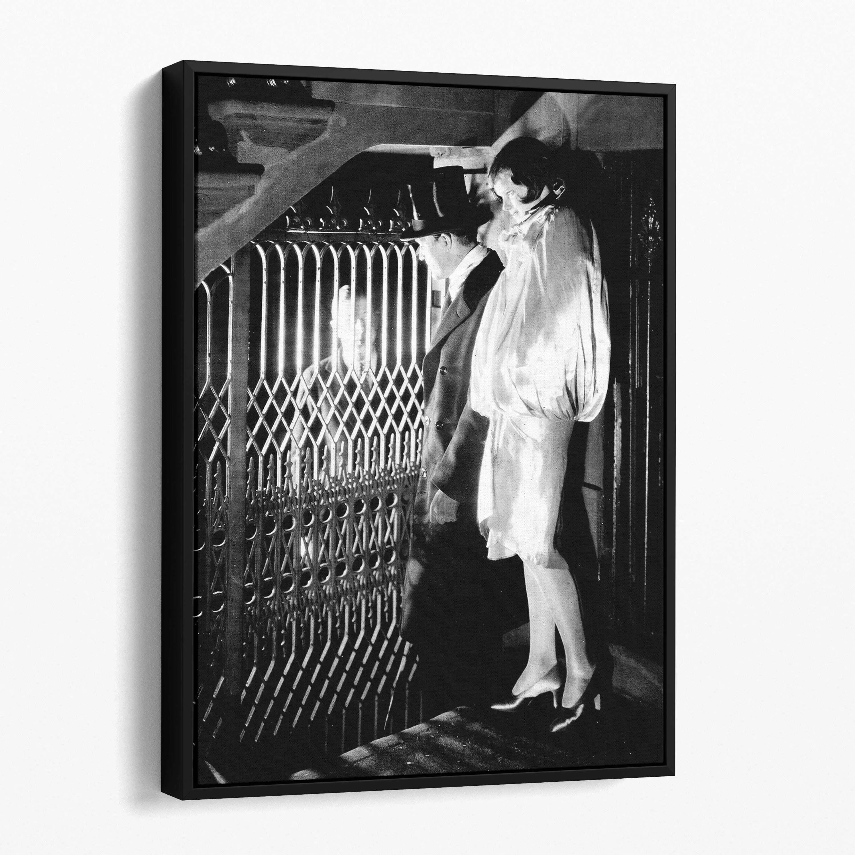 Arriving At A Speakeasy, Prohibition 1920s | Black & White | Wall Art Print | Iconic Posters Prints Paintings Photos Home Decor POSTER