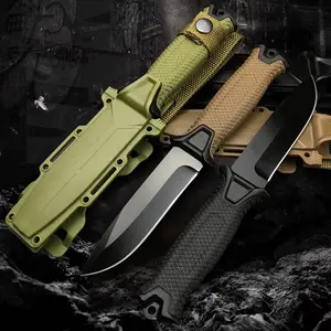 Outdoor Knife,Outdoor Straight Knife With Scabbard,Outdoor Survival,Belt-Mounted,High Quality Steel,Reinforced Nylon Handle And Portable Design,Survival Tool for Outdoor Daily Carry,Gifts for Men Who Love Camping,Christmas