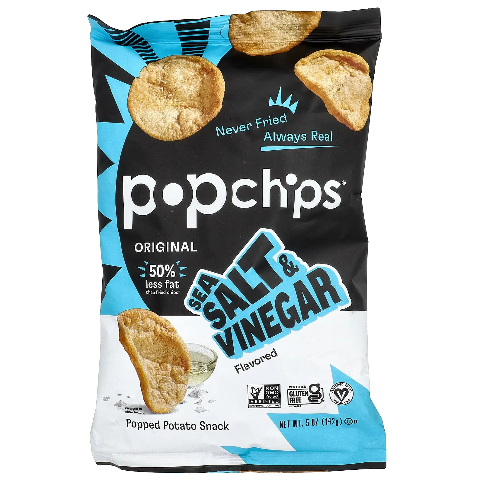 Popchips Original, Sea Salt & Vinegar, 5 oz (142 g)