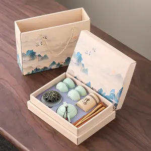 Practical Chinese-style tea set for company annual meetings, business gift, National Day team-building activity gift, ceramic gift box set