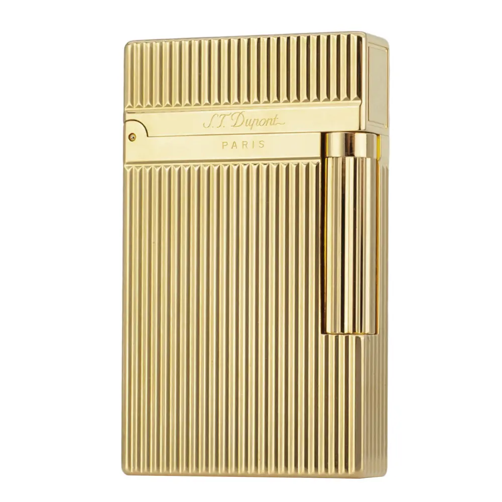 DPT 1:1 Guilloche lighter (NO FUEL) GOLD Vertical line engraving for Gifts bf gift boyfriend Father’s Day Gift