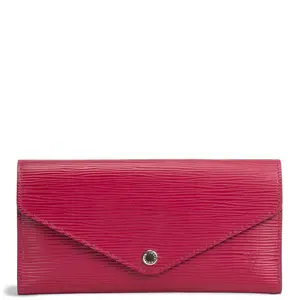 Pre-owned Louis Vuitton Epi Leather Small Leather Goods Epi Josephine Wallet w/ Insert Berry