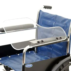 The Aftermarket Group Clear Acrylic Half Lap Tray for Wheelchairs, Left Side, Flip-Up Design
