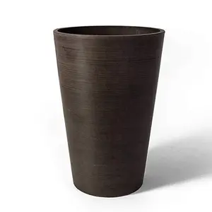 Algreen 16130 Valencia 12 x 18 Inch Round Taper Recycled Planter Pot, Chocolate Algreen 16130 Valencia 12 x 18 Inch Round Taper Recycled Planter Pot, Chocolate