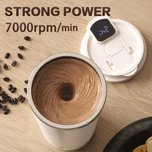 Portable USB Rechargeable Stainless Steel Smart Blender Cup High Appearance Automatic Milkshake Coffee Mixer for Home Office Outdoor Use
