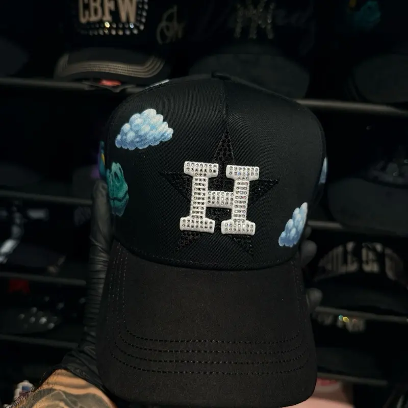 1:1Dandy Hats- Clave Ali LL Black LA Baseball Cap with Star