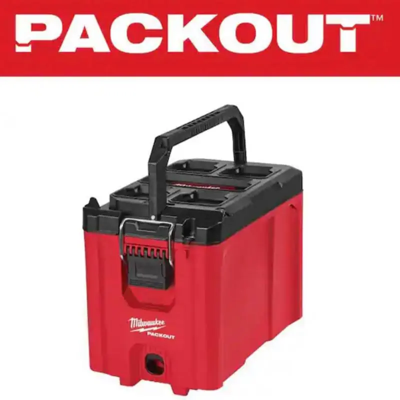 Milwaukee PACKOUT 10 in. Compact Portable Tool Box with Adjustable Dividers and Interior Storage Tray (Tool Organizers for Hardware), Tool Boxes