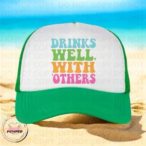 Drinks Well With Others-Green Hat