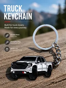 Metal Keychain for GMC Sierra 1500 AT4 Denali 20252024 2023 2022 Fob Key Chain Truck Gift Unique Ideas for Truck Lovers Premium Double-Sided Metal Construction Scratch-Resistant Enamel Craft Compact Portable Design Ideal Birthday Gift tiktokshopspringglow