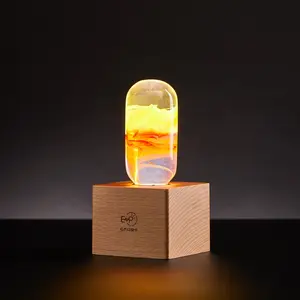 EP LIGHT FLAME LED Bulb Table Lamp vintage style wooden table lamp for livingroom bedroom Nights Lamp for Bedroom Home Decorative