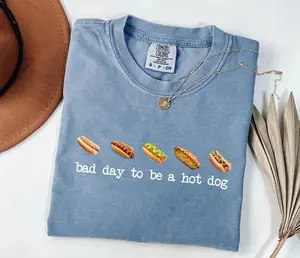 Comfort Colors Hot Dog Shirt ,Bad Day to Be a Hotdog Shirt,Funny Retro Hotdog,4th of July Shirt,Memorial Day Shirt,Labor Day T-Shirt