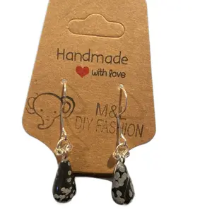 Snowflake Obsidian Earrings