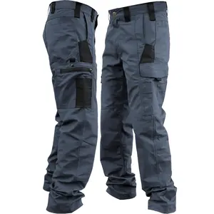 Men's Tactical Cargo Pants Durable Multi-Pocket Outdoor Construction Hiking Trekking Workwear Regular Fit Solid Color Spring Autumn Hiking Gear