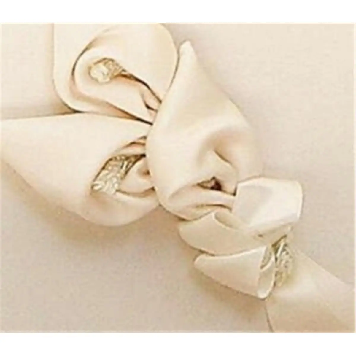 Ivy Lane Design A01075MB/IVO Calla Lily Memory Book - Ivory Paper Notebook for Brides, Features Ivory Calla Lily Theme, Room for 240 Guest Signatures to Record Special Moments