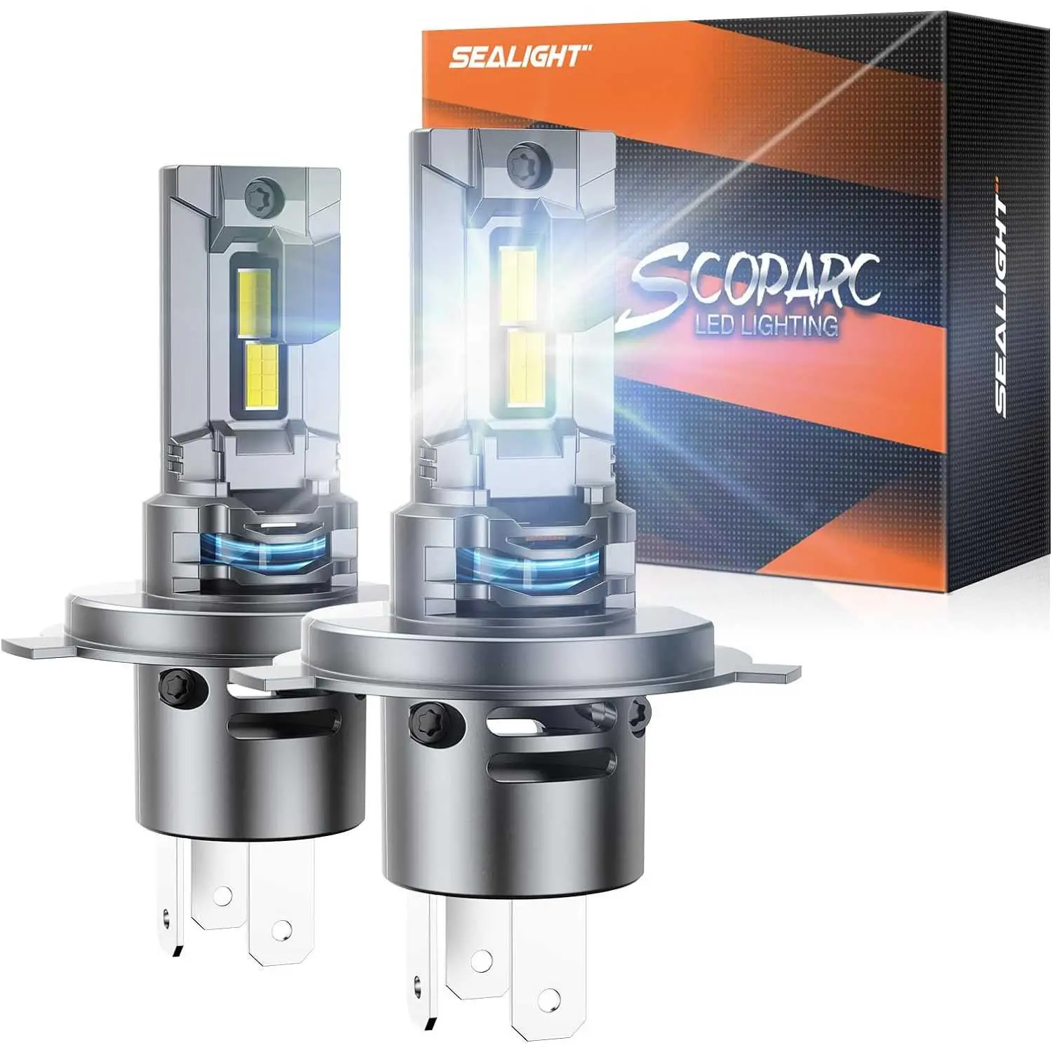 2006 Hyundai Accent 9003/H4/HB2 70W 6500K White IP68 LED Headlight Bulbs 2PCS SEALIGHT S2S