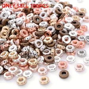 Flat round beads, loosely spaced beads, suitable for DIY decorative clothing, sewing