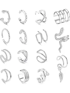 15 Pcs Women's Adjustable Earring Earring Clip Without Ear Holes Cartilage Earrings Earring Kit Fashion Earrings Ear Studs