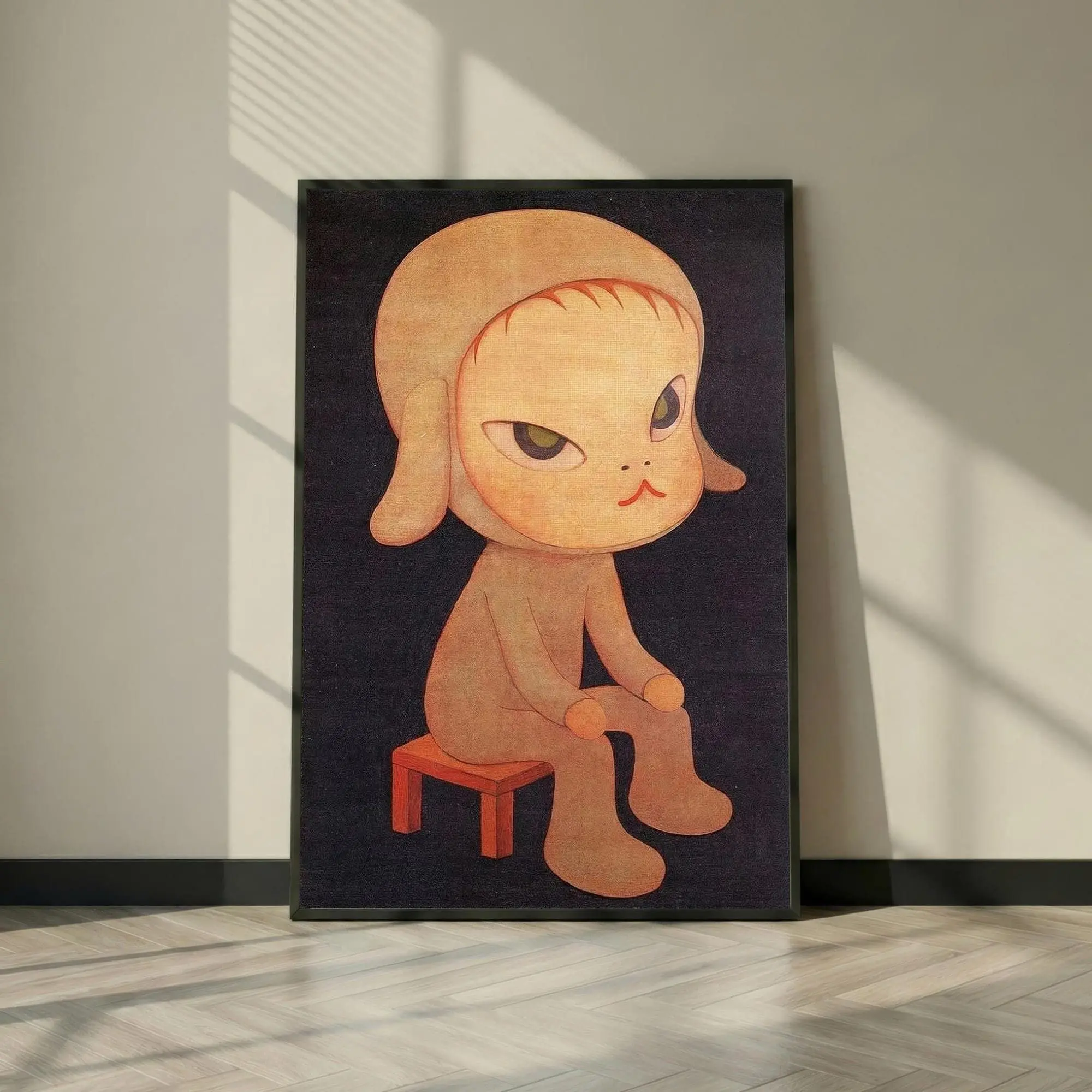 Yoshitomo Nara Poster, Grumpy Child Wall Art, Japanese Pop Surrealism Print, Edgy Cute Room Decor for Teen Dorm, Indie Art Lover Gift
