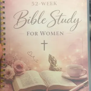 52-Week Women's Bible Study Notebook, Healing Cover, Coil Binding, Daily Scripture Reading Plan, Prayer Reflection Journal #GLOBAL PICKS
