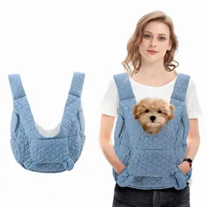 Adjustable Front-Facing Pet Backpack for Small & Medium Dogs, Cats, Rabbits - Durable Polyester Travel Hiking Camping Carrier with Removable Safety Harness, Machine Washable & Quilted Design, Hiking Backpack, Buckled Strap System
