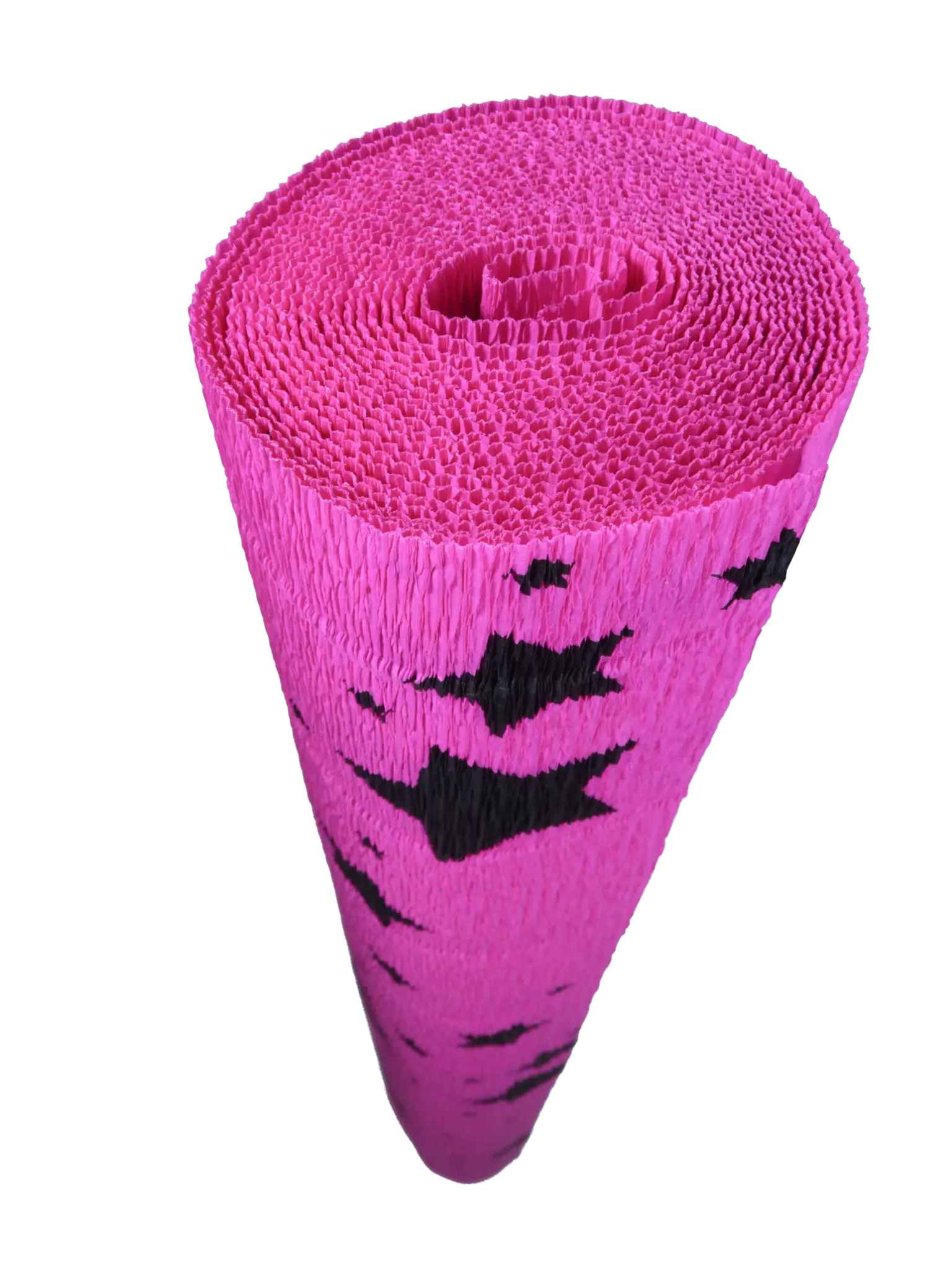 Crepe Paper roll 180 gram - 551/2 BLACK STARS PRINT