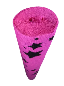 Crepe Paper roll 180 gram - 551/2 BLACK STARS PRINT