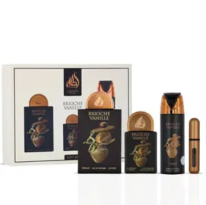 Lattafa Pride Brioche Vanille 3-Piece Eau de Parfum Gift Set | Gourmand Warmth With A Floral-Wooded Twist (Gift Set)