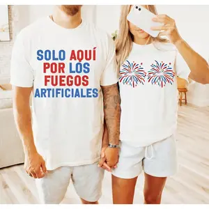 Camisetas divertidas para parejas del 4 de julio, camisetas a juego con humor adulto para el Día de la Independencia, camisetas de fuegos artificiales para parejas