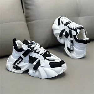Men's Non Slip Lace Up Low Top Platform Shoes - Durable, Comfy, Chunky Design - Suitable for All Seasons Outdoor Activities - For Men - Perfect for Street Walking, Traveling