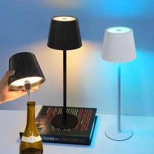 Rechargeable Table Lamp with Touch Control, 3 Adjustable Color Temperatures, Dimmable Design for Home and Dining Use