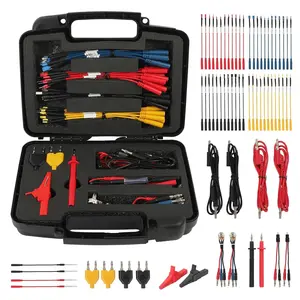 68PCS Multimeter Test Leads Kit with Replaceable Wire Piercing Probes, 32A/1000V Alligator Clips, Banana Plug Adapters, Jumpers, Extension 4mm Male to Female Banana Plug Connector