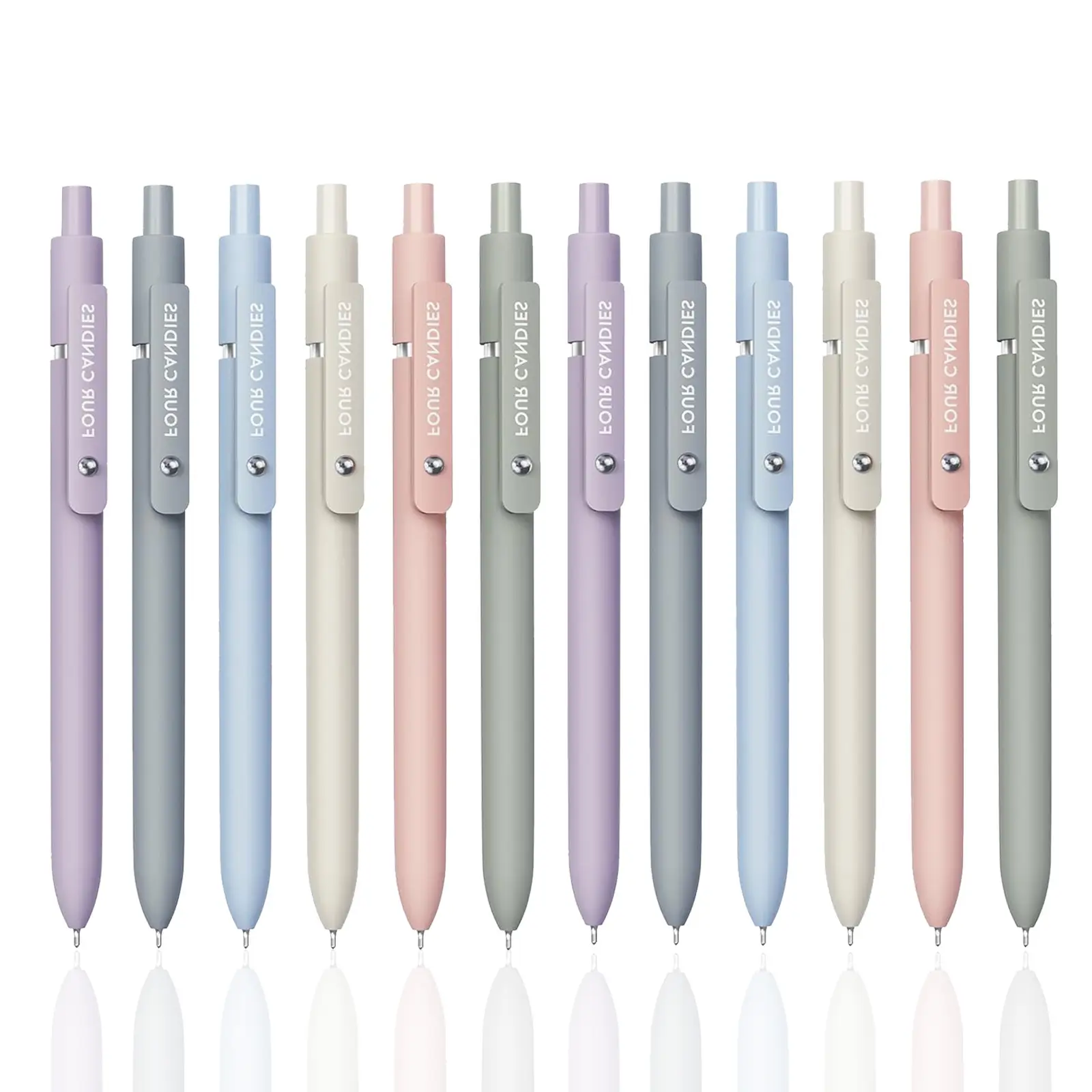 Fourcandies Gel Pens, 6/10/11/12pcs 0.5mm Fine Point Black Ink Pens, Smooth Writing Pens for Journaling, Nurse Aesthetic Cute Pens, School Office Home