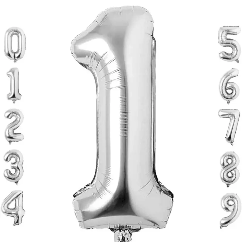 40 inch Number Letter Balloons Durable Aluminum Foil Mylar for Party Wedding Bachelorette Birthday Bridal Shower Graduation Anniversary Decoration with Helium