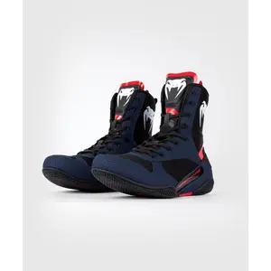Venum Elite Boxing Shoes - Navy/Black/Red