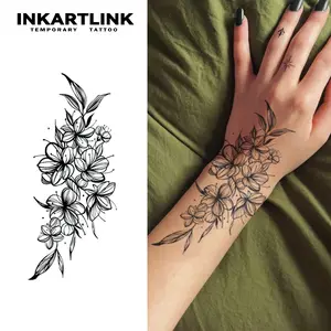 INKARTLINK Tattoo Tech, 2 Sheets Medium Semi Permanent Tattoo, Adult Art Design Temporary Tattoos, Lasts 1-2 Weeks, Waterproof, Realistic Look, No Adhesive, No Reflection (Roaming the Universe Design)