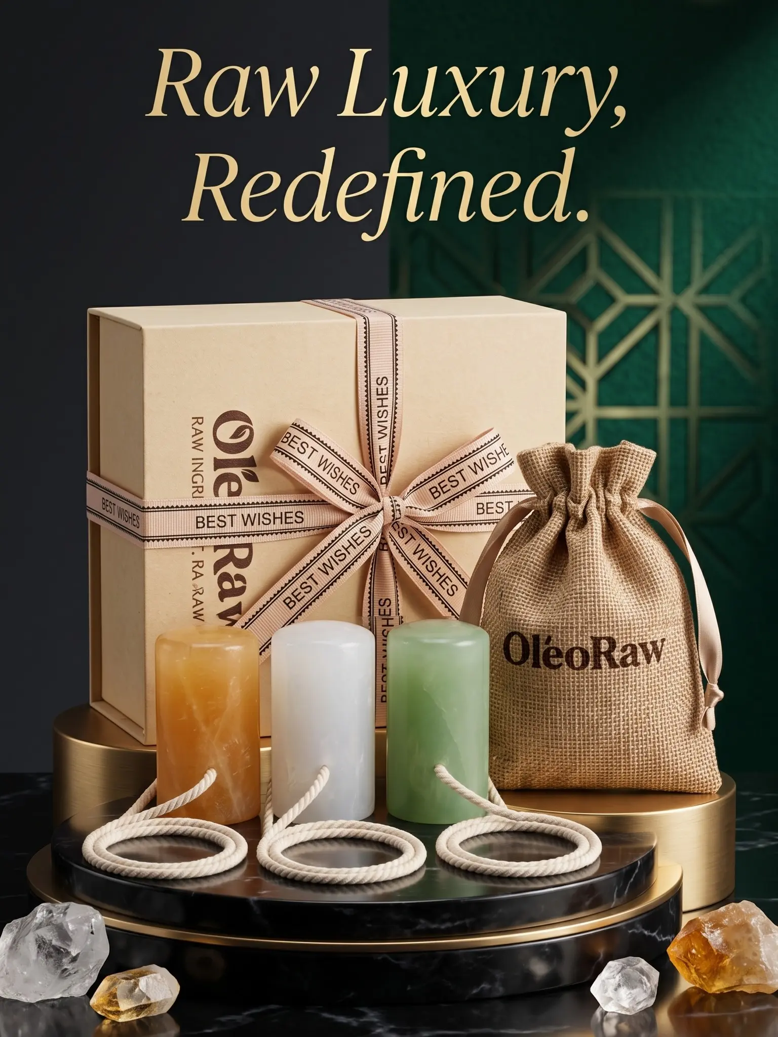 Oleoraw Natural Alum Stick Deodorant & Aftershave Variety Set (3-Pack) – Unscented, Aloe Vera, & Turmeric Mineral Crystal Salt Block for Dark Underarms, Shaving & Sensitive Skin (60g / 2 oz Each)