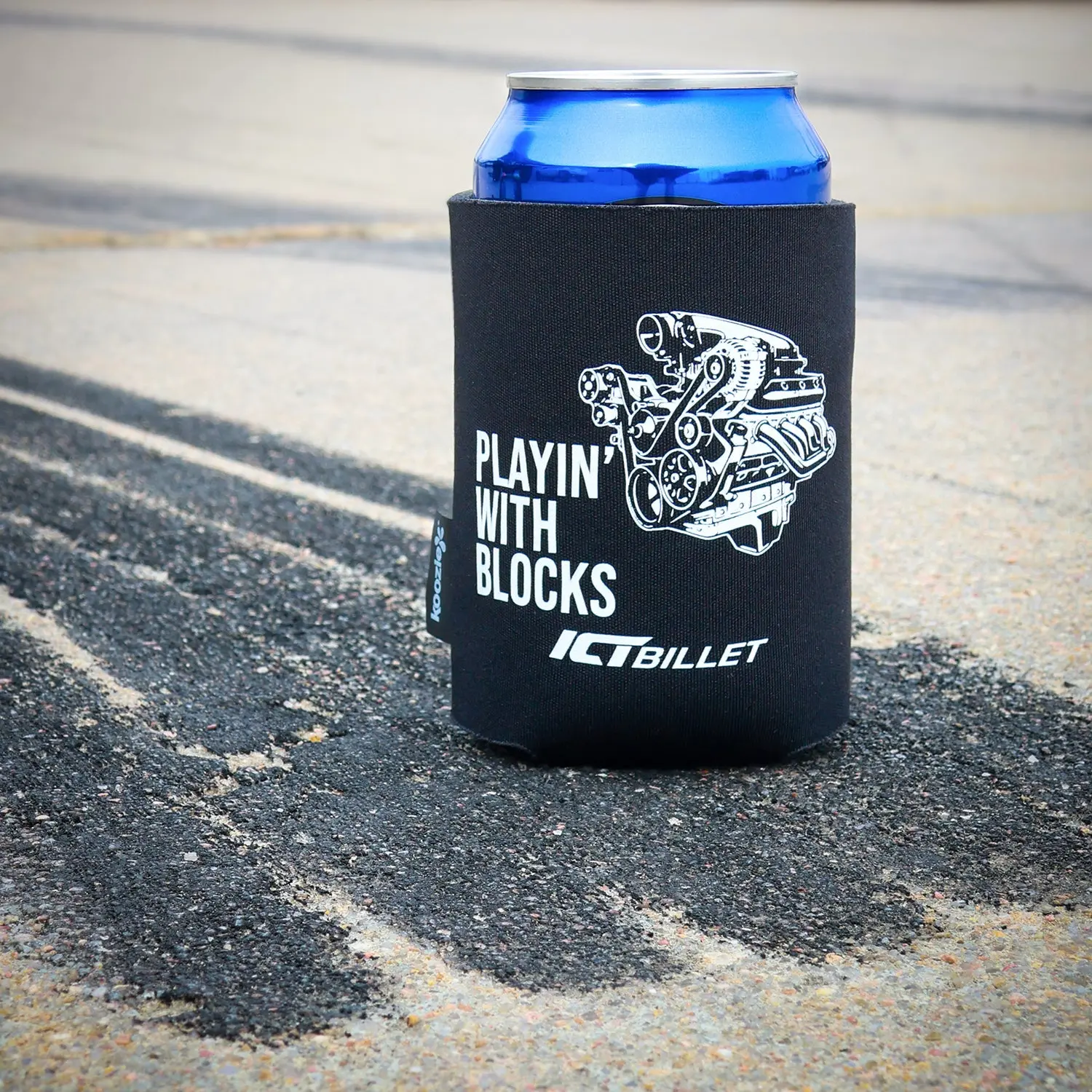 ICT Billet - Koozie Can Cooler - Playin With Blocks
