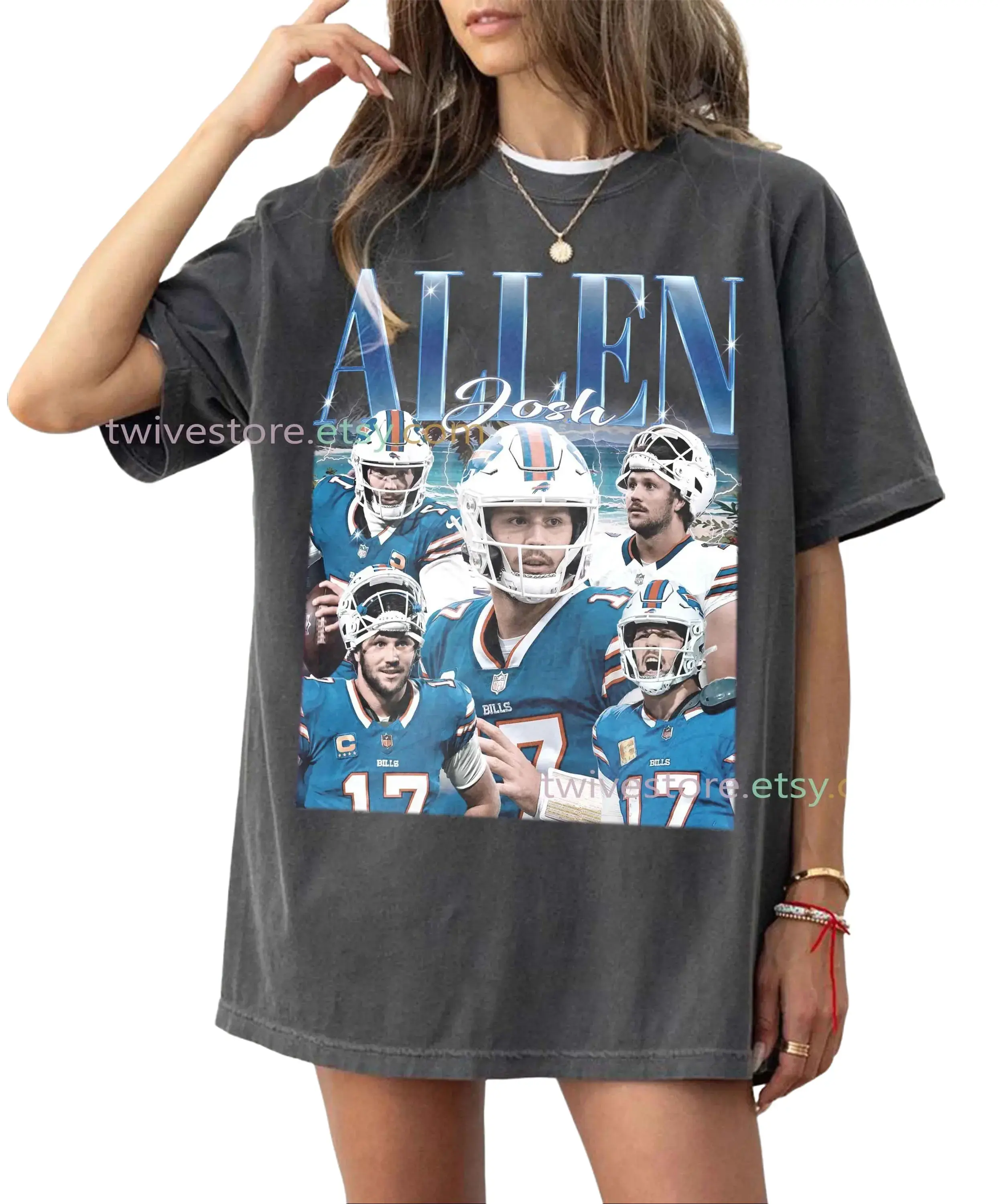 Josh Allen Comfort Colors Shirt, Vintage Football Tee, Retro Game Day Apparel, Classic Fan Merch Gift, Y2K Style, Buffalo Sunday Match Day