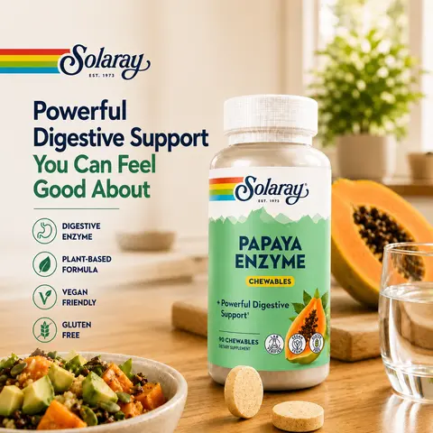 Solaray Digestive Enzyme Chewables with Papaya Enzyme — Sensitive Gut Daily Routine