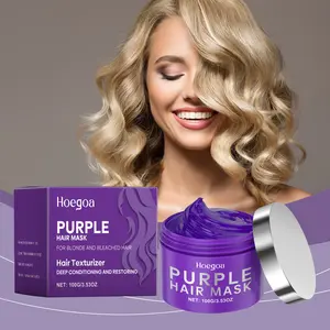 purple hair mask，Hoegoa keratin hair care film moisturizes and nourishes hair, repairs dry and frizzy hair, and uses tail protein hair care film Haircare Daily Elastic Restore